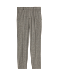 Slim Fit Flat Front Trousers