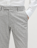 Tailored Fit Textured Stretch Suit Trousers