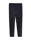 Slim Fit Textured Stretch Suit Trousers