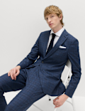 Slim Fit Textured Check Jacket