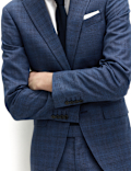 Slim Fit Textured Check Jacket