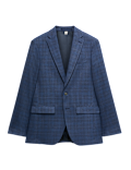Slim Fit Textured Check Jacket