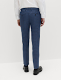 Slim Fit Textured Check Stretch Trousers