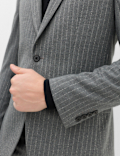 Slim Fit Pin Stripe Stretch Suit Jacket