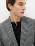 Slim Fit Pin Stripe Stretch Suit Jacket
