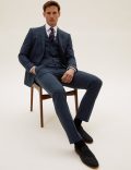 The Ultimate Navy Slim Fit Wool Pinstripe Jacket