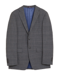 Charcoal Checked Pure Wool Jacket