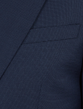 Blue Tailored Fit Wool Rich Jacket