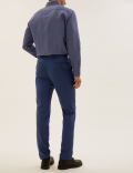 Blue Tailored Fit Wool Rich Trousers