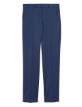 Blue Tailored Fit Wool Rich Trousers