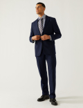 Regular Fit Pure Wool Striped Suit Jacket