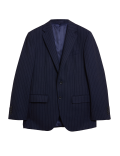 Regular Fit Pure Wool Striped Suit Jacket