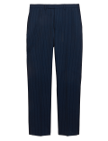 Regular Fit Pure Wool Chalk Stripe Suit Trousers
