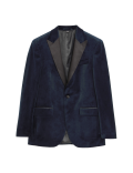 Slim Fit Velvet Peak Lapel Jacket