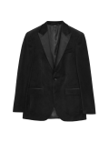 Slim Fit Velvet Peak Lapel Jacket