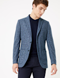 Slim Fit Textured Jacket with Stretch