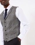 Regular Fit Checked Waistcoat
