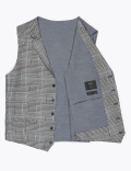 Regular Fit Checked Waistcoat