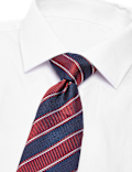 Striped Pure Silk Tie