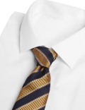 Striped Pure Silk Tie