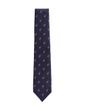 Flamingo Print Pure Silk Tie