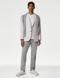 Textured Check Stretch Blazer