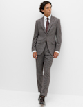 Tailored Fit Micro Check Suit Jacket