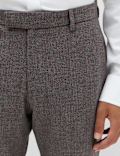 Tailored Fit Micro Check Suit Trousers
