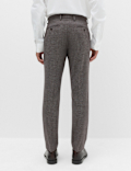 Tailored Fit Micro Check Suit Trousers