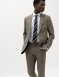 Slim Fit Striped Stretch Suit Jacket