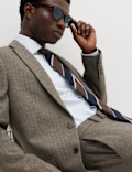 Slim Fit Striped Stretch Suit Jacket