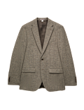 Slim Fit Striped Stretch Suit Jacket