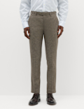 Slim Fit Striped Suit Trousers