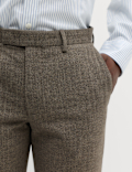 Slim Fit Striped Suit Trousers
