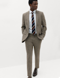 Slim Fit Striped Suit Trousers