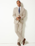 Textured Regular Fit Linen Suit Jacket