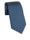 Turtle Print Pure Silk Tie