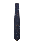 Leaf Print Pure Silk Tie