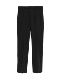 Black Regular Fit Stretch Suit Trousers