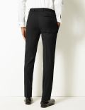 Black Textured Skinny Fit Trousers