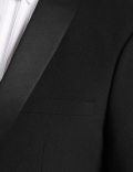 Black Textured Slim Fit Jacket
