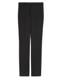 Black Slim Fit Textured Trousers