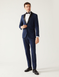Navy Slim Fit Stretch Suit Trousers