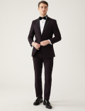Burgundy Slim Fit Tuxedo Jacket