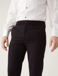 Burgundy Slim Fit Tuxedo Trousers