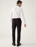 Burgundy Slim Fit Tuxedo Trousers