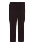 Burgundy Slim Fit Tuxedo Trousers