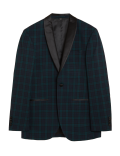 Slim Fit Check Tuxedo Jacket
