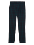 Slim Fit Check Suit Trousers