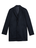 Wool Blend Revere Overcoat